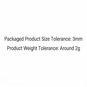 Détail de spécification produit montrant clairement les mesures de tolérance.