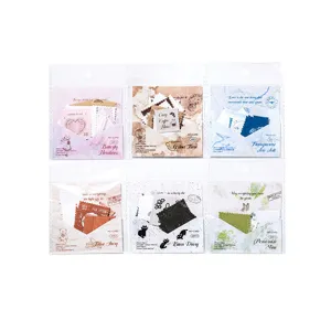 Pack de stickers rétro timbre papier décoratif pour carnet DIY artisanat 20pcs