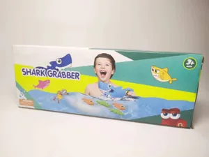 Shark grabber bath toy set for kids summer water play funny animal catcher fishing game new