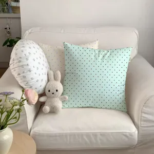 Korean INS Style Mint Green Polka Dot Soft Plush Throw Pillow Cute Sofa Cushion Living Room Home Decor Decorative Pillow Cover