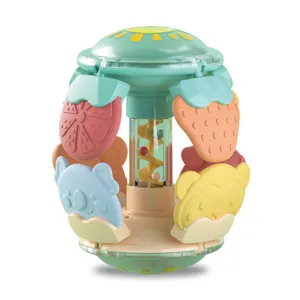 Multifunktionales Baby Rassel Greifling Beissring Spielzeug mit bunten Tieren fruehe foerderung.