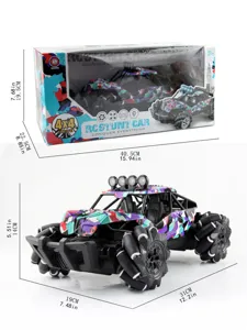 RC stunt car 4x4 drift off-road vehicle toy with remote control and colorful camo design.