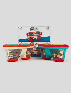 Baby musical clap drum toy with light and carousel design, early educational toy for kids.