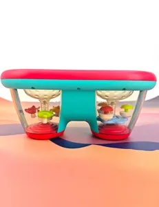 Baby musical rotating carousel hand drum toy with lights for early education development.