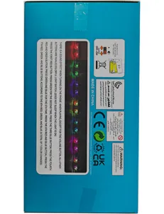 Detailed view of the educational baby musical toy packaging box with operation instructions.