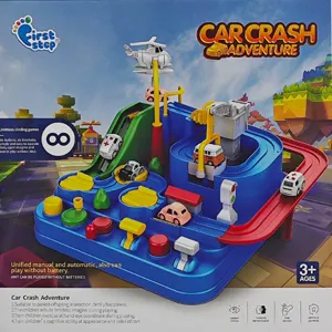 Kids Mini Car Adventure Track Toy Parking Lot Playset Educational Mechanical Sliding Racing Track Toy