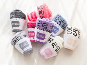 Fluffy fuzzy wine socks coral fleece cozy cute novelty fuzzy socks gift for women winter