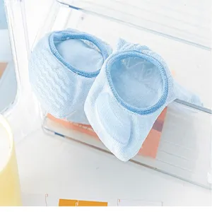 Light blue women's invisible boat socks mesh breathable anti-slip shallow cut summer socks