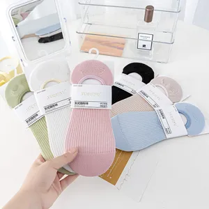 Women's Thin Invisible Boat Socks Cotton Mesh Breathable Low Cut Non Slip Summer Short Socks Comfort Ankle Socks