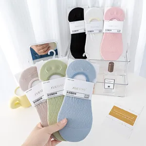 Women shallow invisible socks summer breathable mesh low cut boat socks anti-slip footwear