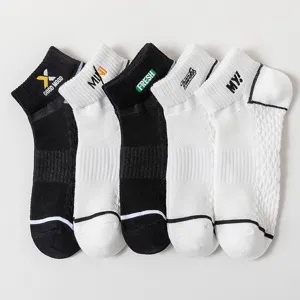 Hombres Casual Deporte Calcetines Cortos Transpirable Malla Algodón Calcetines Verano Absorbe Humedad Diario