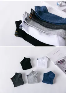 Calcetines cortos de algodón transpirable para hombre, tines bajos de verano surtidos.