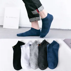 Calcetines Invisibles Deportivos de Algodón Transpirable Delgado de Verano para Hombres Color Sólido Malla Corte Bajo Cómodo Absorbente de Sudor
