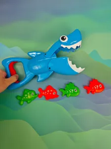 Kids Bath Shark Grabber Toy Set Water Play Catcher Game Fun Beach Toy Gift for Toddlers