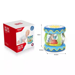 Baby Musical Hand Drum Toy Rotating Early Educational Sensory Learning Toy With Lights And Sounds Plastic Infant Toy