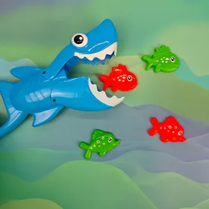 Kids Bath Shark Grabber Toy Set Water Play Game Big Fish Eat Small Fish Fun Toys!