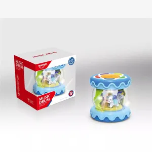 Kids musical hand drum toy early education baby learning interactive toy with lights and music