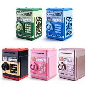 Children electronic ATM piggy bank toy, password coin safe box, multi-color creative safe toys.