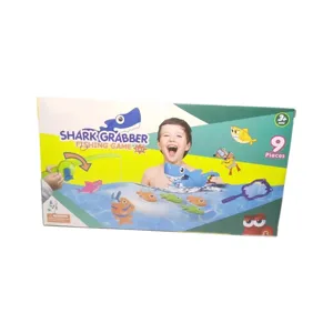 Kids bath shark grabber fishing toy set 3 in 1 water play interactive game 9 pieces for kids