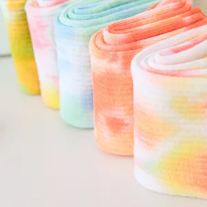 Summer tie-dye yoga socks non-slip pilates mid-tube fitness sports socks for women