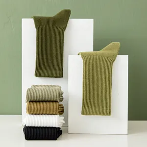 Herren Sommer japanische gerippte Mittelsocken Sport Baumwollsocken atmungsaktiv Fitness