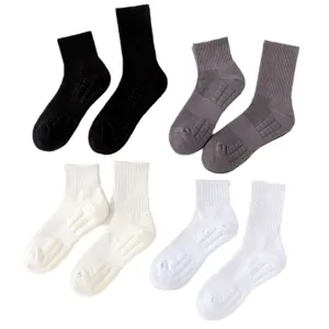 Herren Sport Socken Baumwolle Atmungsaktives Mesh Handtuch Boden Crew Lange Socken Für Laufen Fitness