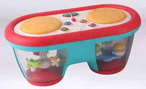 Baby Musical Drum Toy Toddler Early Educational Learning Instrument With Rotating Carousel And Lights