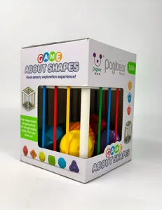 Baby Sensory Shape Sorter Toy Elastic Cube Educational Color Sorting Toys for Toddlers
