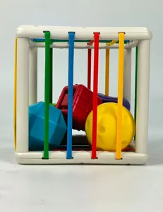 Baby shape sorter toy multi-color sensory bin early educational cube for toddlers kids