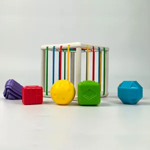 Baby shape sorter toy rainbow block sensory bin educational multi-shape cognitive play cube