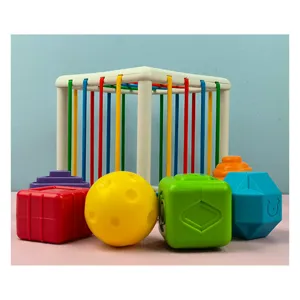 Baby shape sorter toy rainbow block educational toy for toddlers early learning cubes