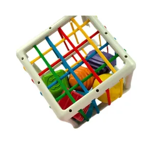 Baby shape sorter toy rainbow sensory cube educational infant matching blocks for kids
