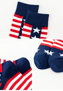 Herren große Freizeitsocken mit klassischem Stern und Streifen Muster für Sport