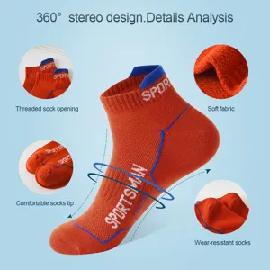 Men's summer short sports socks with breathable fabric and comfortable threaded design for daily wear.