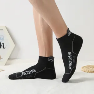 Men's athletic short cotton socks, breathable and comfortable for daily sports and summer.