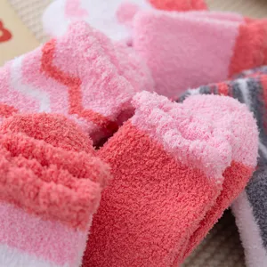 Women fluffy coral fleece socks winter warm thick sleep socks cozy home fuzzy socks