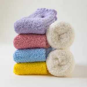 Femmes épaissies corail polaire duveteux chaussettes doux chaud confortable sommeil sol