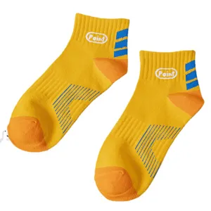 Men women short cotton socks yellow athletic socks breathable casual ankle socks new