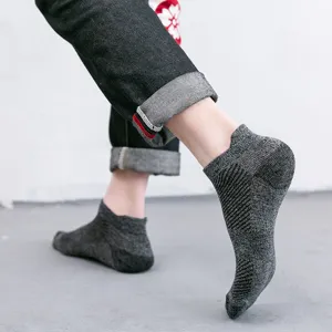 Mens breathable mesh short socks dark grey low cut ankle socks for summer casual athletic wear