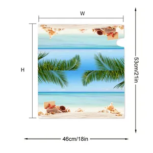Dekorative Briefkastenabdeckung mit Sommerstrand-Palmenprint, Größe 21 x 18 Zoll