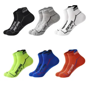 Men breathable athletic short cotton socks sports ankle socks multi color pack set