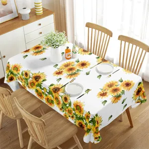 Tovaglia da tavola rettangolare impermeabile motivo girasole per decorazione cucina casa