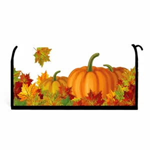 Pumpkin maple leaf mailbox cover autumn outdoor decorative mail wrap fabric holiday gift