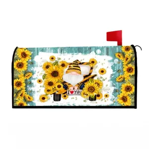 Copertura per Cassetta Postale Girasole Gnomo Primavera Decorazione Giardino Esterno