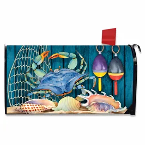 Outdoor Magnetic Mailbox Cover Waterproof Summer Beach Starfish Floral Decorative Mailbox Wrap Standard Size Mail Box Decor