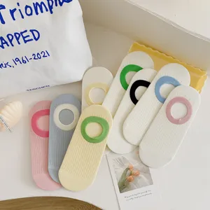Colorful women shallow mouth boat socks spring summer thin cotton anti-slip casual short socks