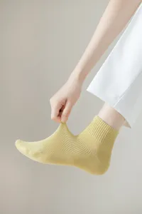 Damen Baumwolle Netz Socken Sommer dünn atmungsaktiv Low Cut Einfarbig Füßlinge