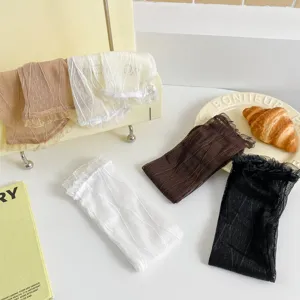 Chaussettes mi mollet en dentelle transparente pour femmes style lolita doux été chaussettes