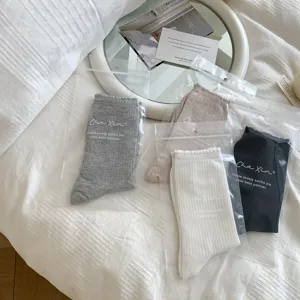 Ensemble de chaussettes mi-hautes à volants style japonais, chaussettes décontractées.