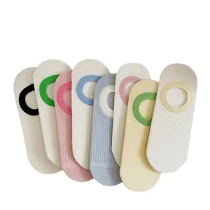 Women colorful low cut boat socks summer thin cotton invisible socks non-slip shallow socks